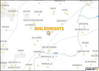 map of Avalon Heights