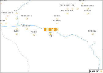 map of Āvānak