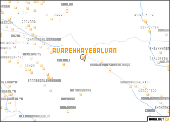 map of Āvārehhā-ye Balvān