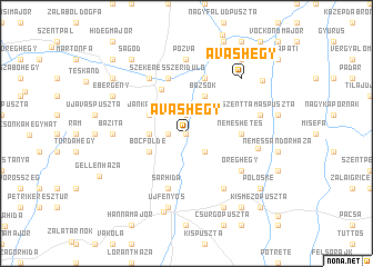 map of Avashegy