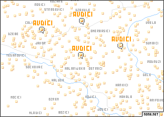 map of Avdići