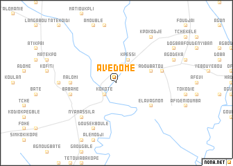 map of Avédomé