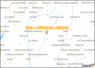 map of Avellanosa del Páramo