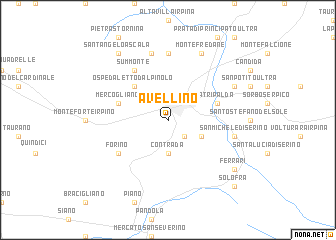 map of Avellino