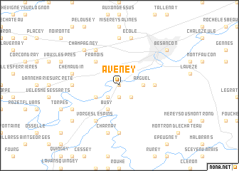 map of Aveney