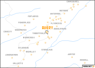 map of Avery