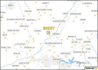 map of Avery