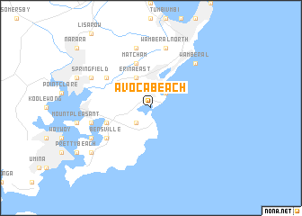 map of Avoca Beach