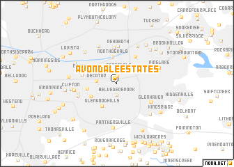 map of Avondale Estates