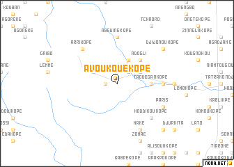 map of Avoukouékopé