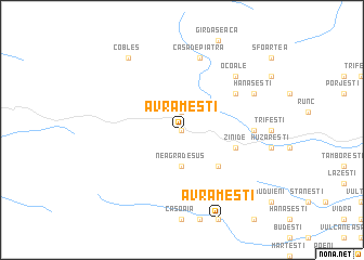 map of Avrămeşti