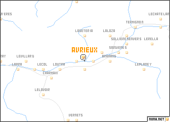 map of Avrieux