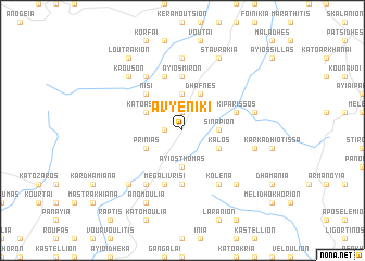 map of Avyenikí