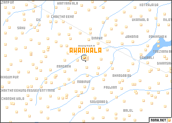 map of Awānwāla