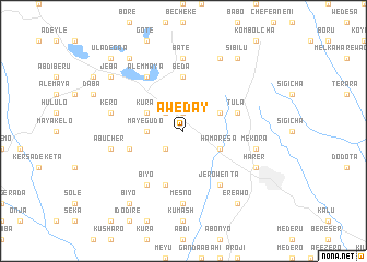 map of Āweday