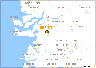 map of Awegyun