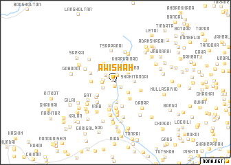 map of Awi Shāh