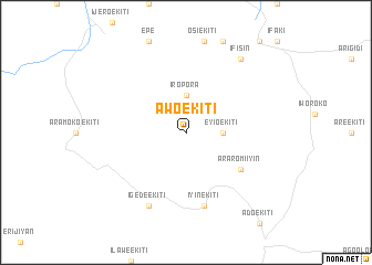 map of Awo Ekiti