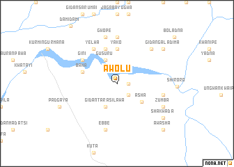 map of Awolu