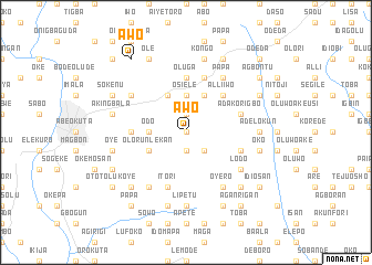 map of Awo