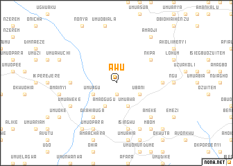 map of Awu