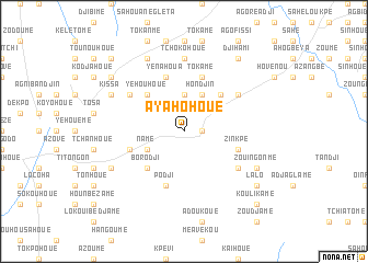 map of Ayahohoué