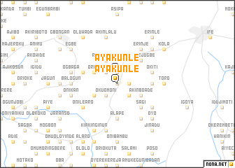 map of Ayakunle