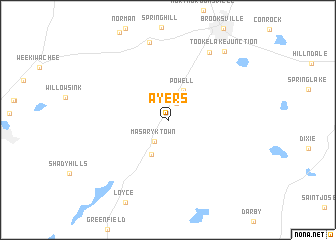 map of Ayers