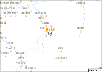 map of Ayer