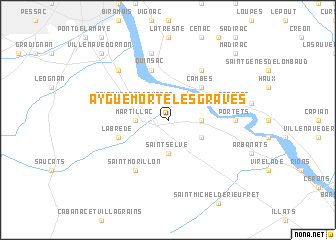 map of Ayguemorte-les-Graves