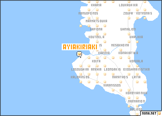 map of Ayía Kiriakí