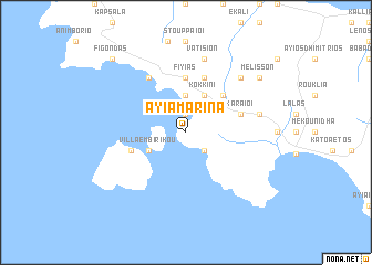 map of Ayía Marína