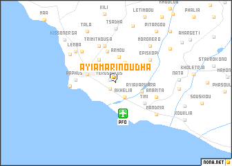 map of Ayia Marinoudha