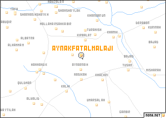 map of ‘Ayn ‘Akfat al Ma‘lajī