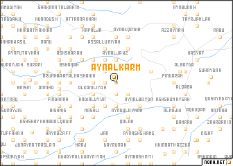 map of ‘Ayn al Karm