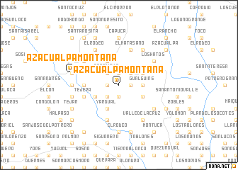 map of Azacualpa Montaña