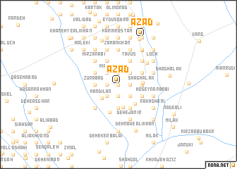 map of Āzād