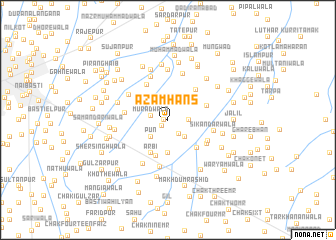 map of Āzam Hans