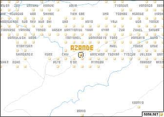 map of Azande