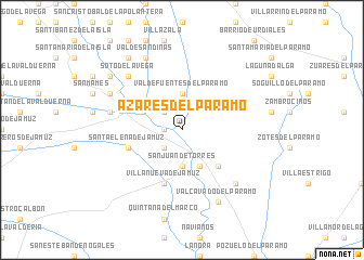map of Azares del Páramo