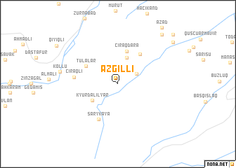 map of Əzgilli