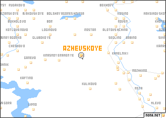 map of Azhevskoye