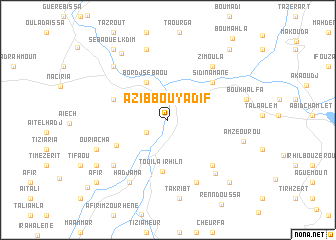 map of ʼAzîb Bou Yadif