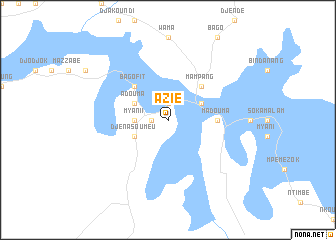 map of Azié