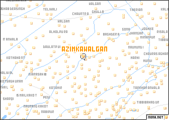 map of Azīm ka Walgan