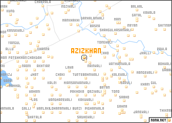 map of Azīz Khān