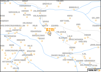 map of Aznī
