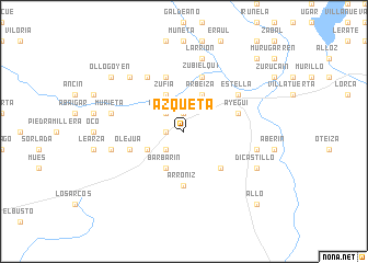 map of Azqueta