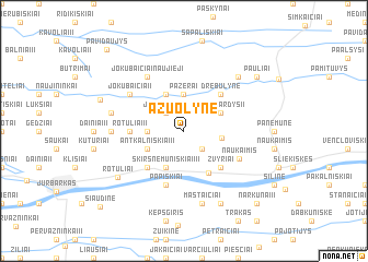 map of Ažuolynė