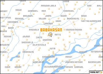 map of Bābā Hasan